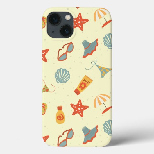 Summer Beach Pattern Case-Mate iPhone Case (Achterkant)