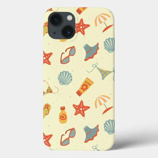 Summer Beach Pattern Case-Mate iPhone Case (Achterkant)