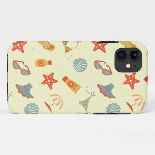 Summer Beach Pattern Case-Mate iPhone Case (Achterkant (horizontaal))