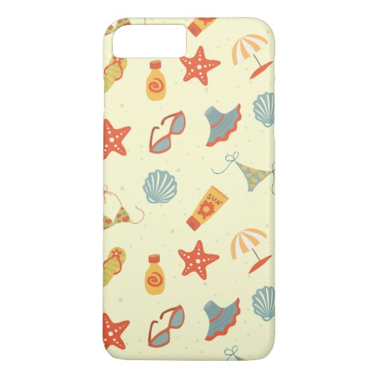 Summer Beach Pattern Case-Mate iPhone Case (Achterkant)