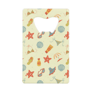 Summer Beach Pattern Creditkaart Flessenopener