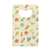 Summer Beach Pattern Creditkaart Flessenopener (Achterkant)