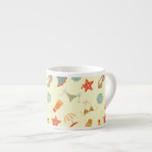 Summer Beach Pattern Espresso Kop (Voorkant rechts)