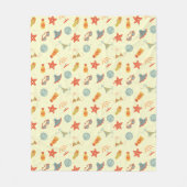 Summer Beach Pattern Fleece Deken (Voorkant)