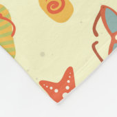 Summer Beach Pattern Fleece Deken (Hoek)