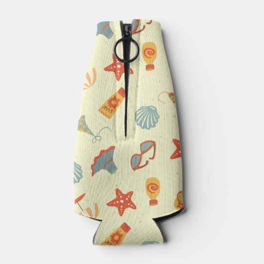 Summer Beach Pattern Flesjeskoeler (Achterkant)