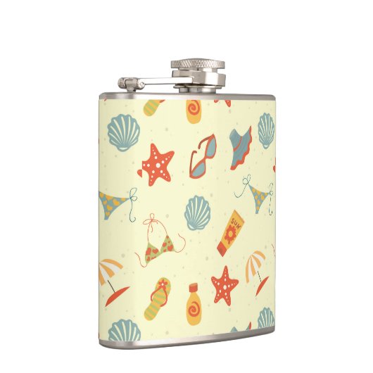 Summer Beach Pattern Heupfles (Rechts)