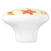 Summer Beach Pattern Keramische Knop (Zijkant)