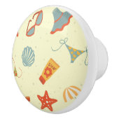 Summer Beach Pattern Keramische Knop (Rechts)