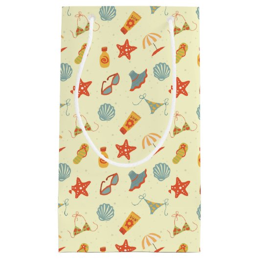 Summer Beach Pattern Klein Cadeauzakje (Voorkant)