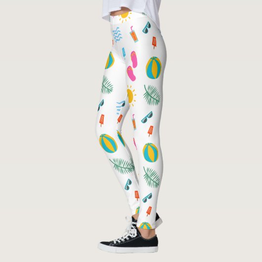 Summer Beach Pattern Leggings (Links)