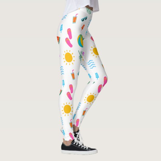 Summer Beach Pattern Leggings (Rechts)