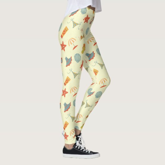 Summer Beach Pattern Leggings (Rechts)