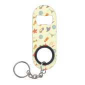 Summer Beach Pattern Mini Flessenopener (Voorkant)