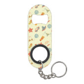 Summer Beach Pattern Mini Flessenopener (Achterkant)