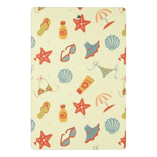 Summer Beach Pattern Mini Klembord (Achterkant)