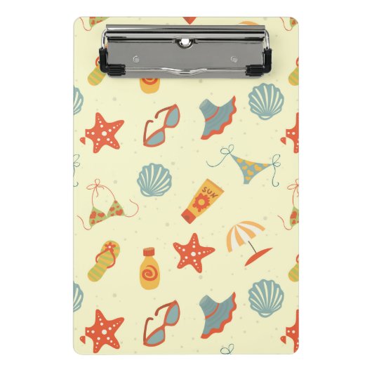 Summer Beach Pattern Mini Klembord (Voorkant)
