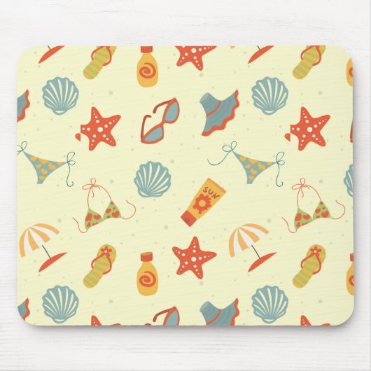 Summer Beach Pattern Muismat (Voorkant)