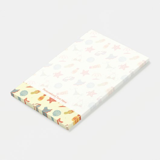 Summer Beach Pattern Post-it® Notes (Schuin)