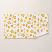 Summer Beach Pattern Seashells Ocean Life Starfish Bad Handdoek (Handdoek)