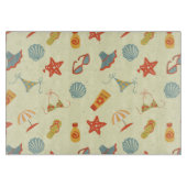 Summer Beach Pattern Snijplank (Voorkant)