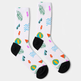 Summer Beach Pattern Sokken