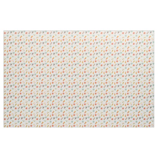 Summer Beach Pattern Stof (Yard (91,4 cm))