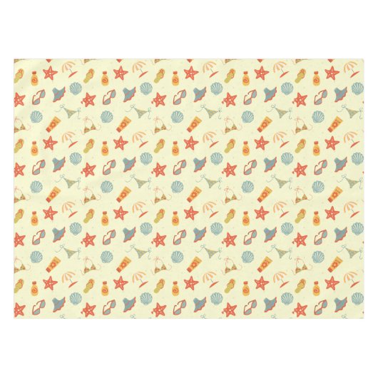 Summer Beach Pattern Tafelkleed (Voorkant (Horizontaal))