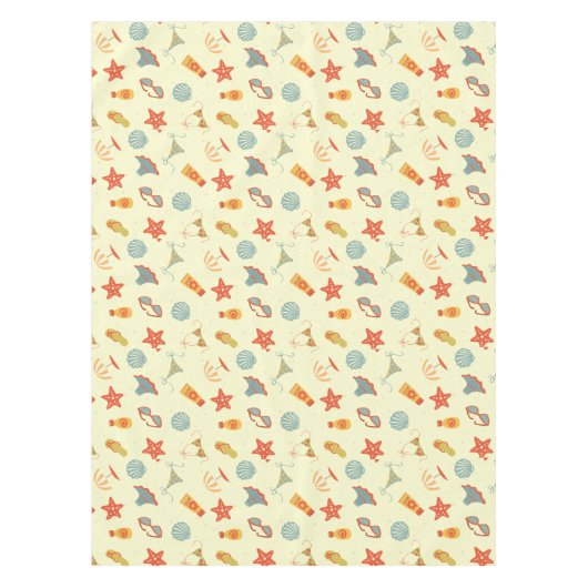 Summer Beach Pattern Tafelkleed (Voorkant)