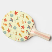 Summer Beach Pattern Tafeltennisbatje (Zijkant)