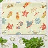 Summer Beach Pattern Theedoek (Gevouwen)