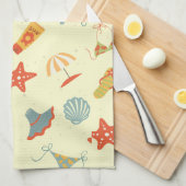 Summer Beach Pattern Theedoek (Quarter Fold)