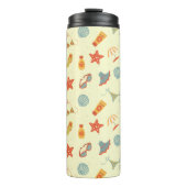Summer Beach Pattern Thermosbeker (Voorkant)