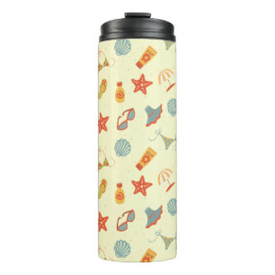 Summer Beach Pattern Thermosbeker