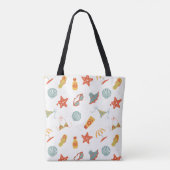 Summer Beach Pattern Tote Bag (Achterkant)