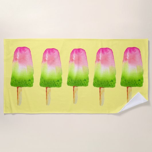 Summer Beach Popsicle fruitijsblok Strandlaken (Voorkant)