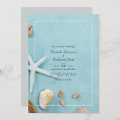 Summer Beach QR Code RSVP Weddenschap Kaart (Voorkant / Achterkant)