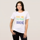 Summer Beach Quote Tri-Blend Shirt (Voorkant volledig)