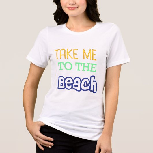 Summer Beach Quote Tri-Blend Shirt (Voorkant)