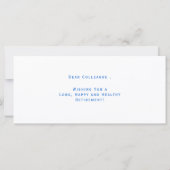 Summer Beach Retirement Congratulations Card (Achterkant)