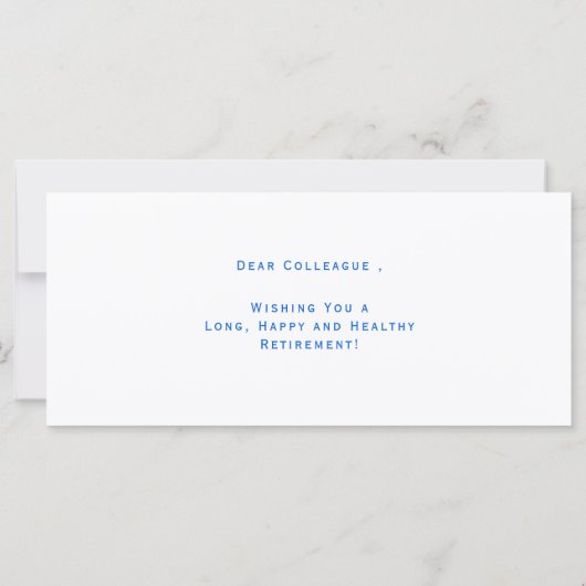 Summer Beach Retirement Congratulations Card (Achterkant)