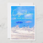 Summer Beach Retirement Congratulations Card (Voorkant)