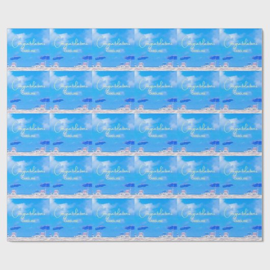 Summer Beach Retirement Party Cadeaupapier (Vlak)