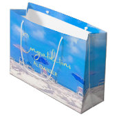 Summer Beach Retirement Party Groot Cadeauzakje (Voorkant Gekanteld)