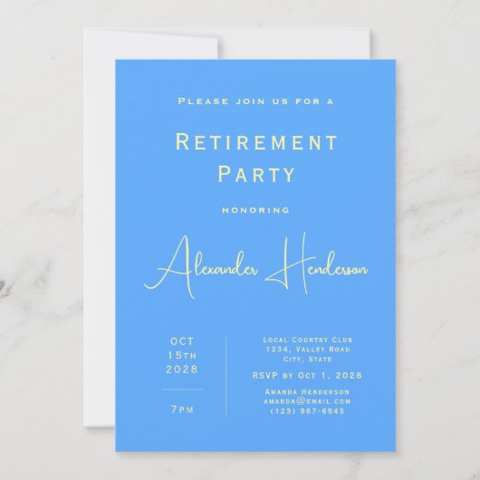 Summer Beach Retirement Party Invitation (Achterkant)