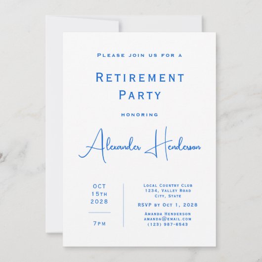 Summer Beach Retirement Party Invitation (Achterkant)