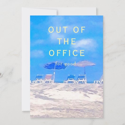 Summer Beach Retirement Party Invitation (Voorkant)