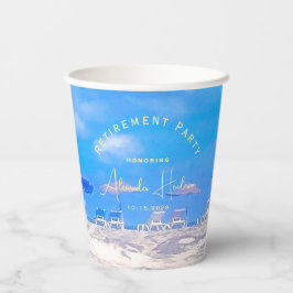 Summer Beach Retirement Party Papieren Bekers