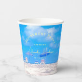 Summer Beach Retirement Party Papieren Bekers (Voorkant)
