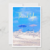 Summer Beach Retirement Party Thank You Card (Voorkant)